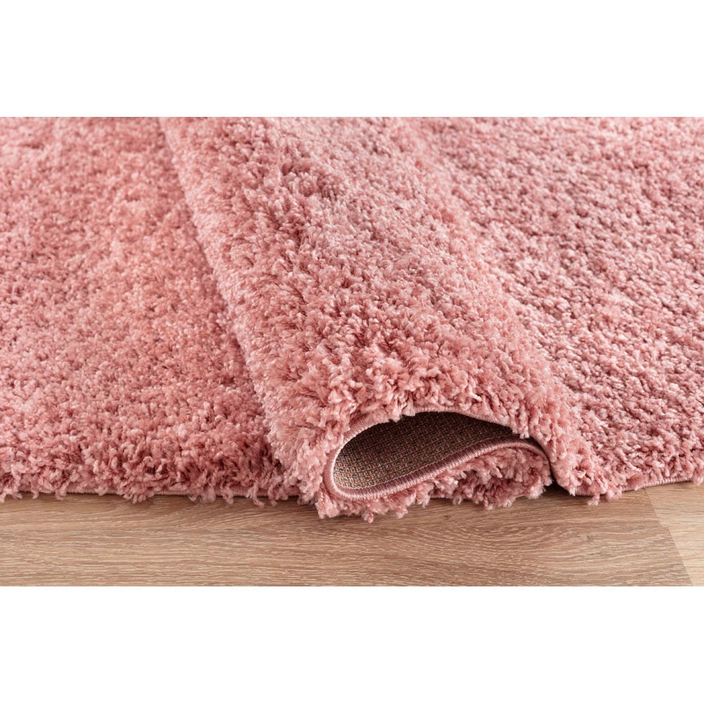 Desire Rugs Oxford Baby Pink Plain Shaggy Rug 160 x 230cm Image 3
