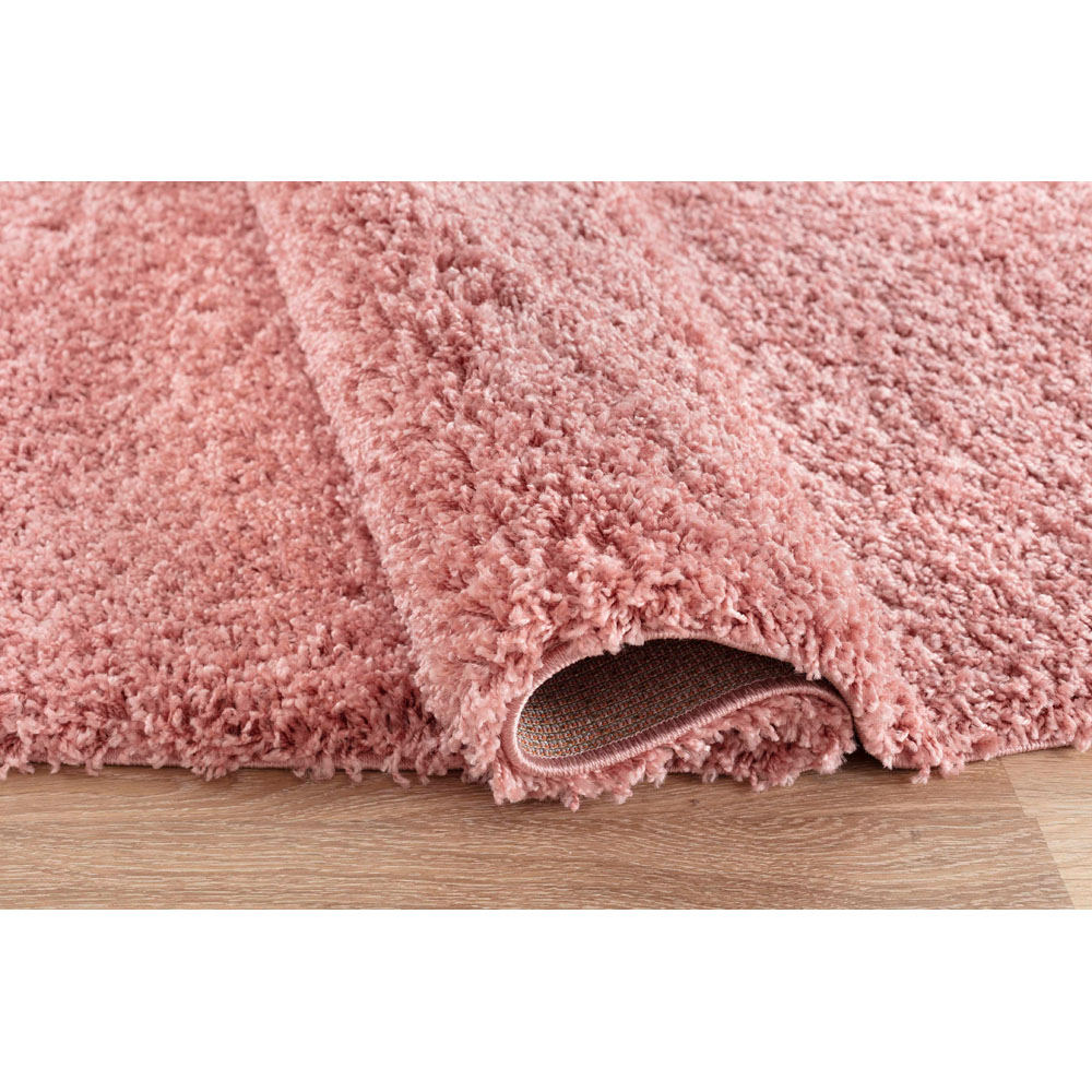 Desire Rugs Oxford Baby Pink Plain Shaggy Rug 120 x 170cm Image 3