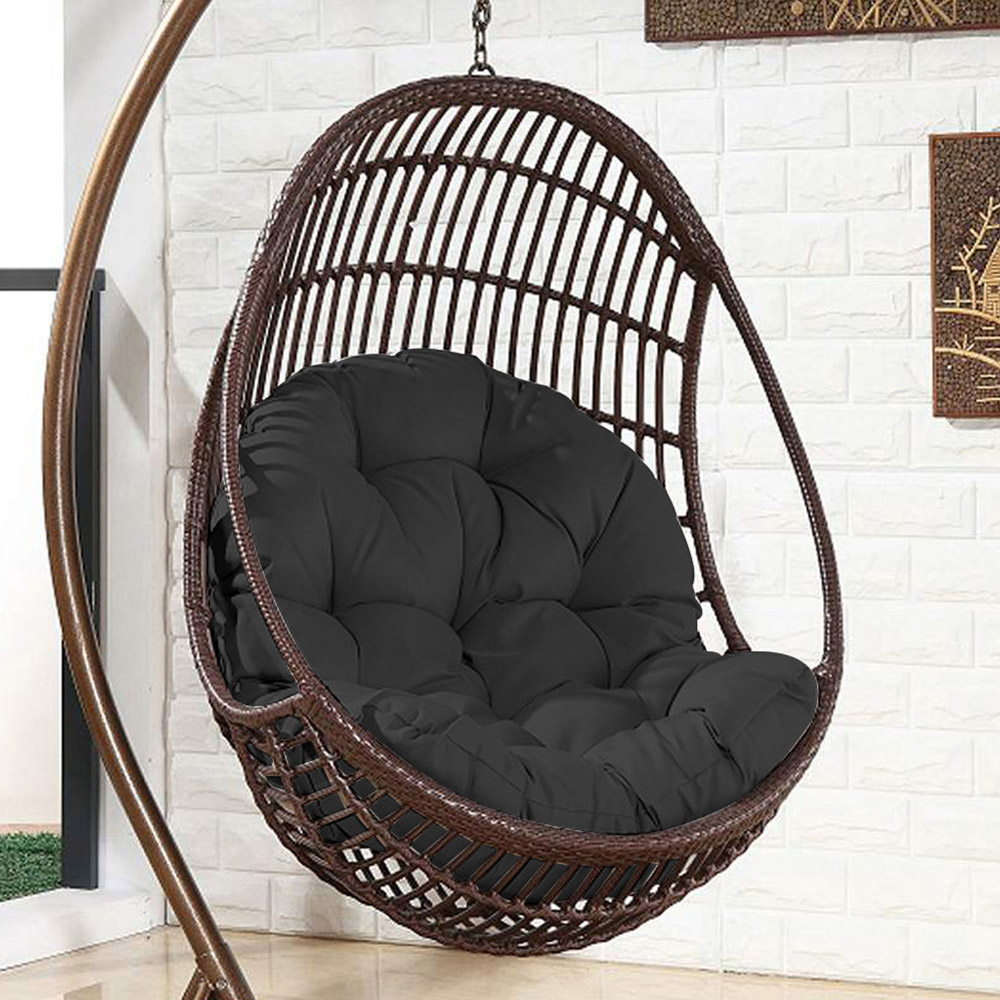 Living and Home Egg Chair Black Seat Cushions Image 4