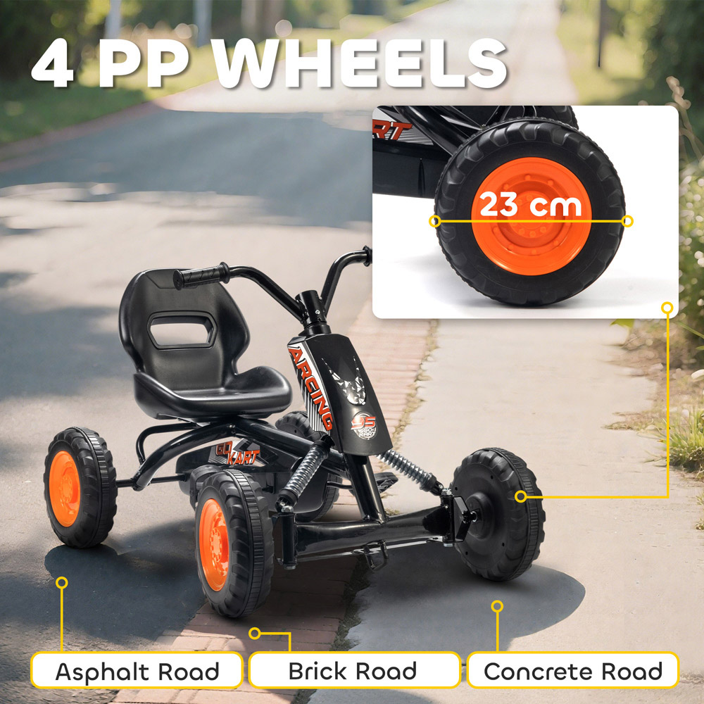 Tommy Toys AIYAPLAY Black Kids Pedal Go Kart Image 7