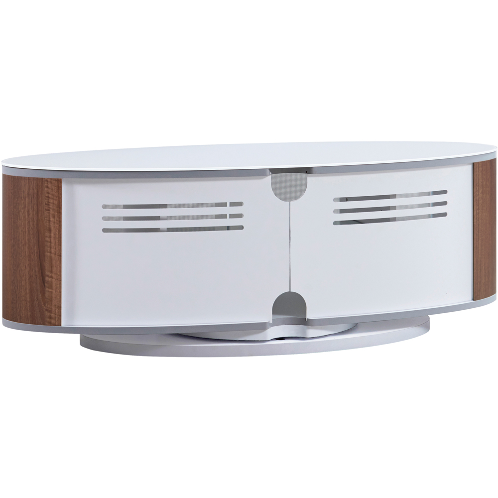 MDA Designs Luna 2 Door White and Walnut TV Cabinet Image 3