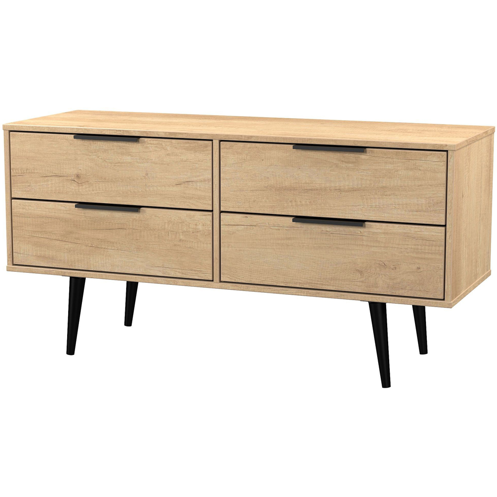Crowndale Hong Kong 4 Drawer Nebraska Oak Bed Box Ready Assembled Image 2