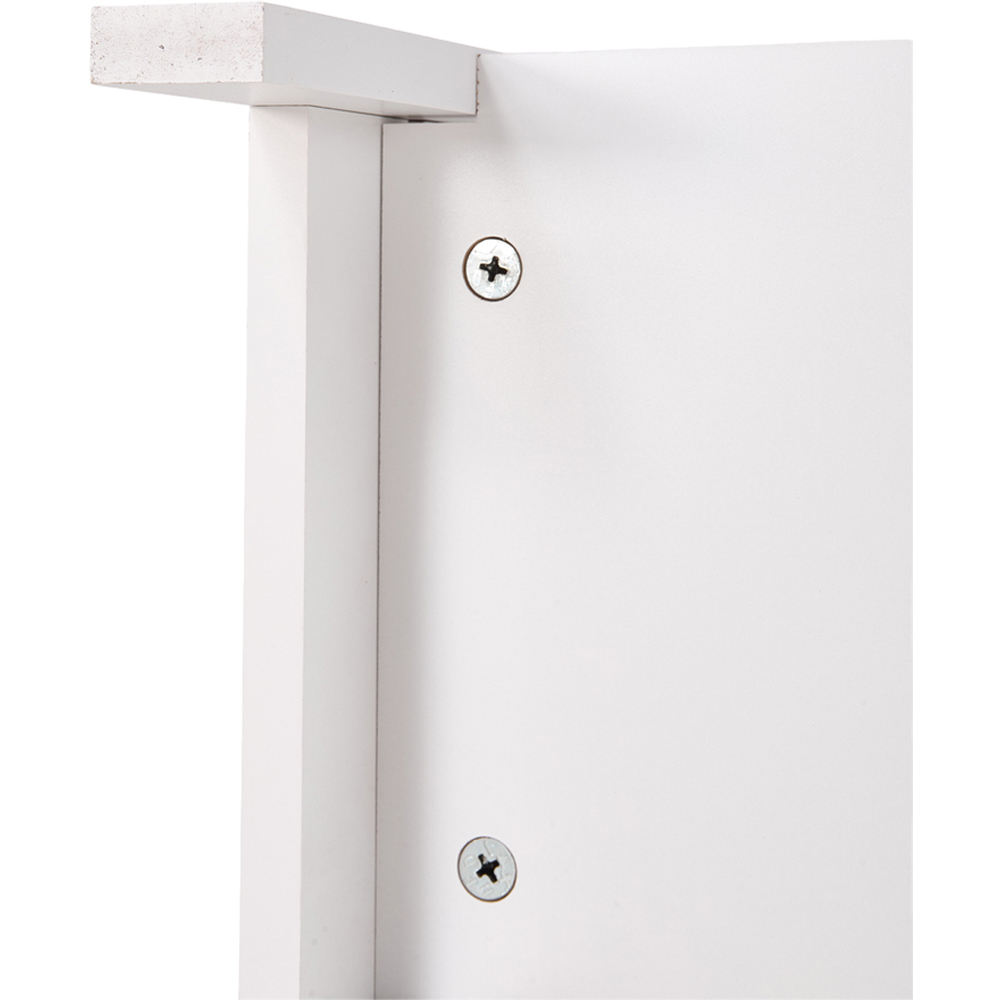 Living and Home Single Drawer Single Shelf White Bedside Table Image 6