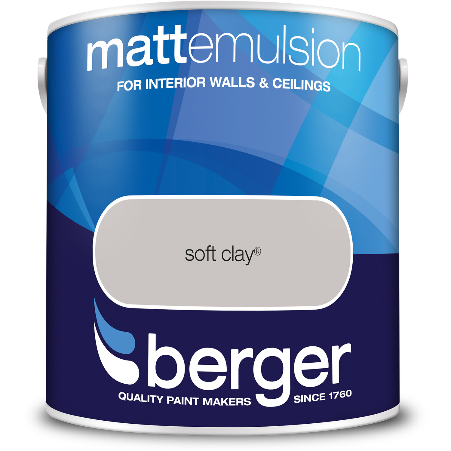 Berger Walls and Ceilings Soft Clay Matt Emulsion Paint 2.5L Image 2