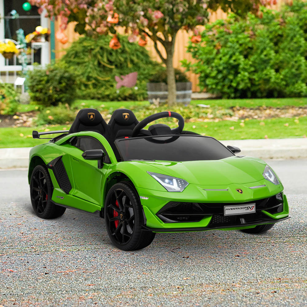 Tommy Toys Lamborghini SVJ Kids Ride On Electric Car Green 12V Image 2
