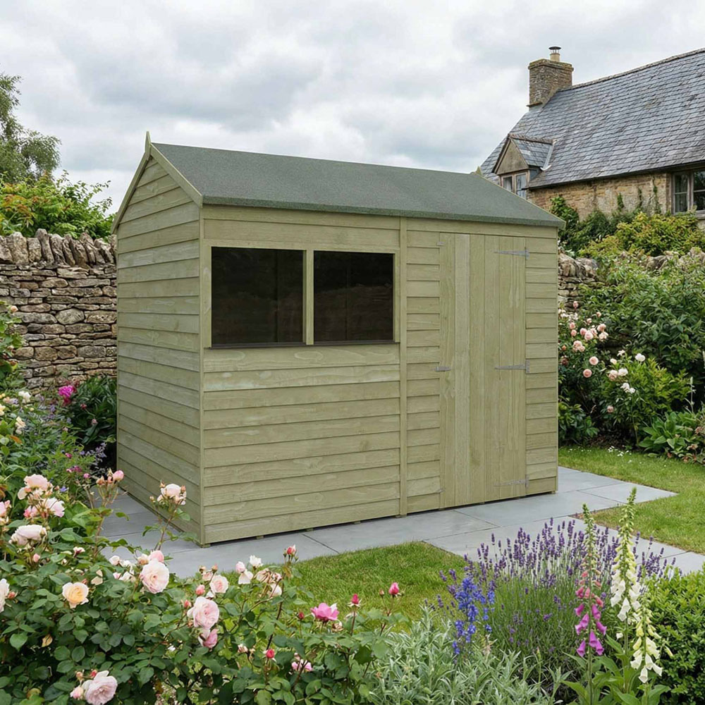 Mercia 6 x 8ft Overlap Reverse Apex Shed Image 2