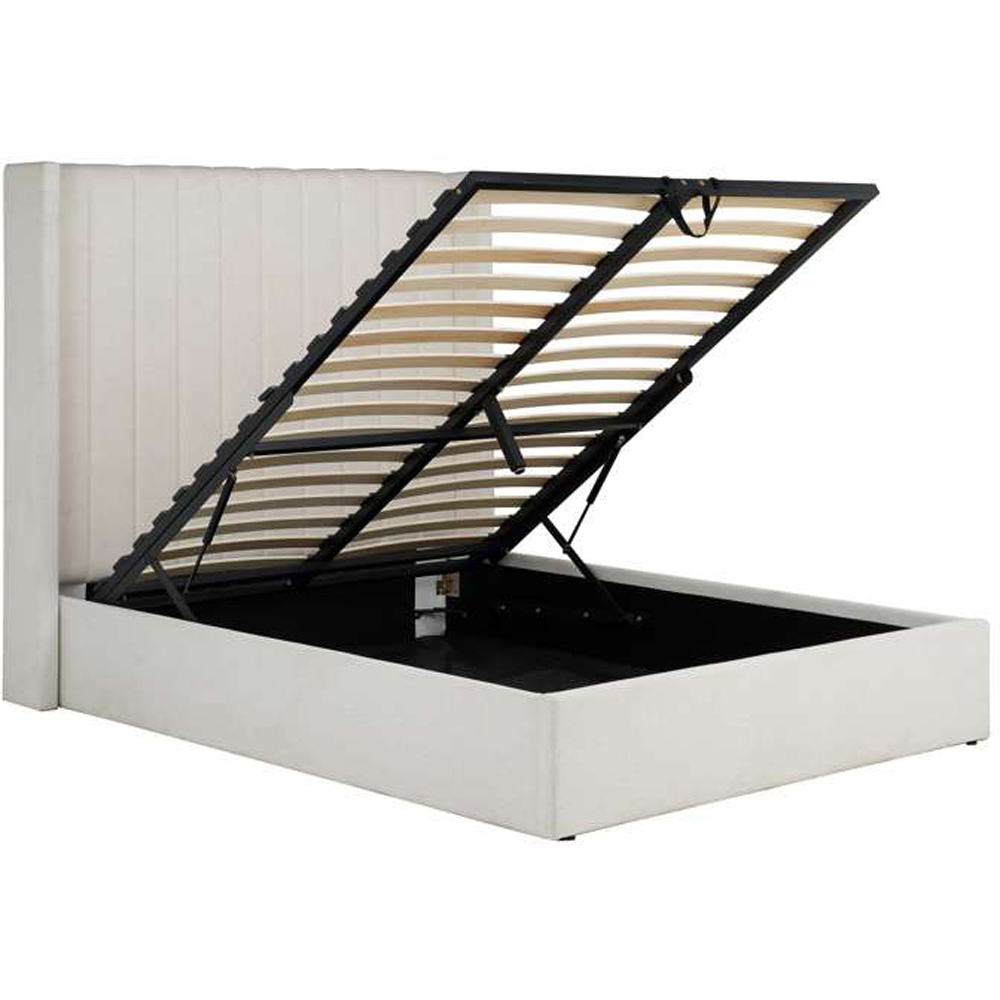 Birlea Maisey King Size White Linen Ottoman Bed Image 5