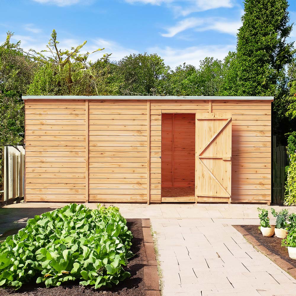 Shire GB Garden Value 16 x 6ft Overlap Pent Garden Shed Image 4