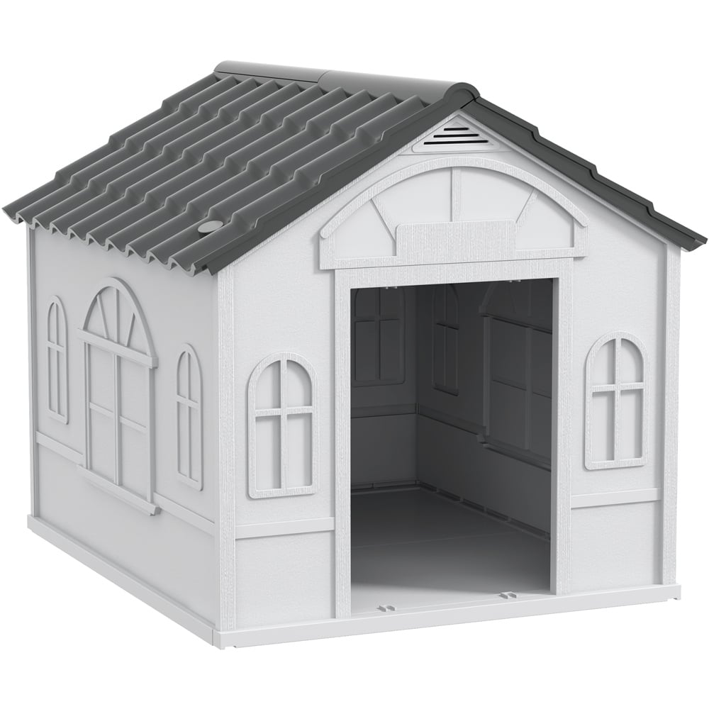 PawHut Grey Medium Dog Kennel Image 1