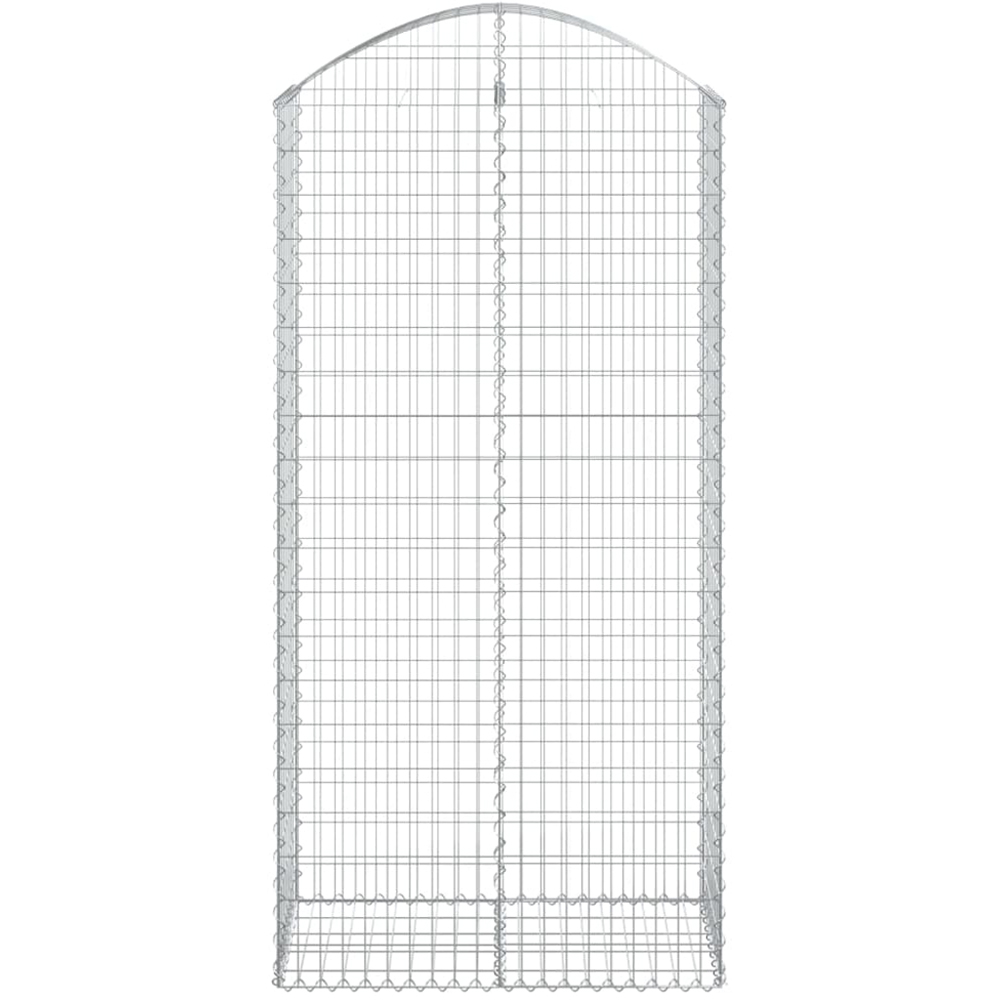 vidaXL Silver Galvanised Iron Arched Gabion Basket 100 x 50 x 200/220cm Image 3