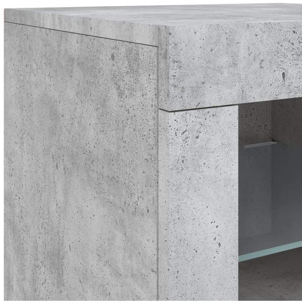 vidaXL 5 Door 6 Shelf Concrete Grey Sideboard Image 9