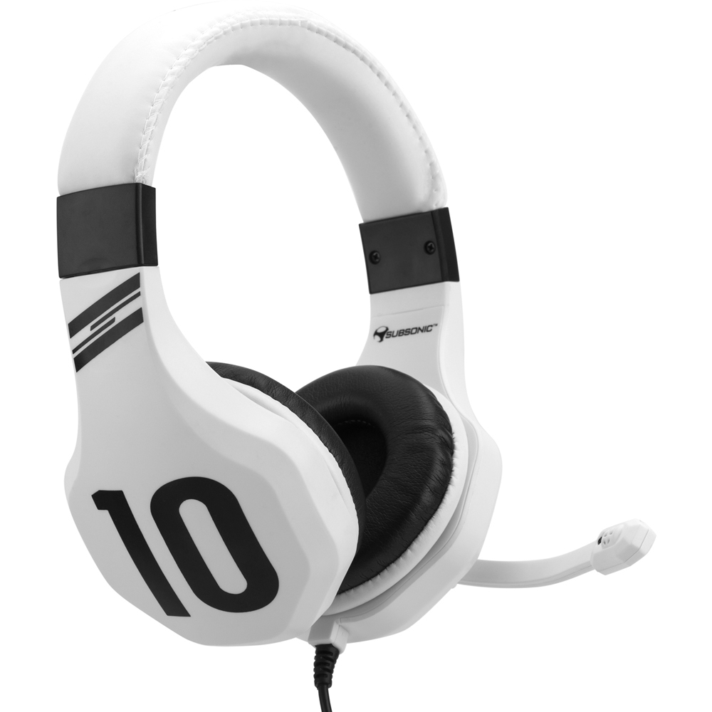 Subsonic White Wired Football Gaming Stereo Headset Image 1
