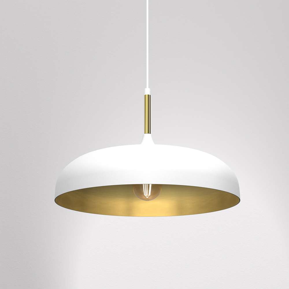 Milagro Lincoln White Pendant Lamp 230V Image 2