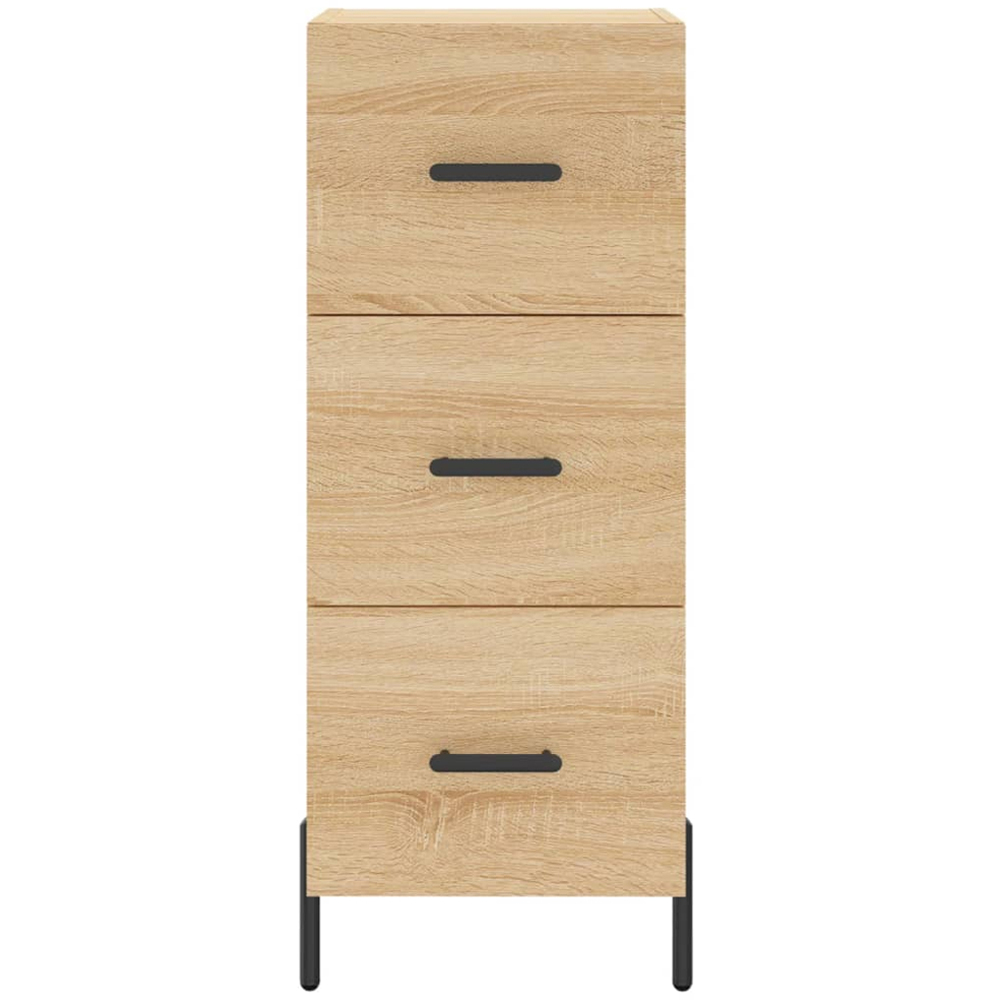 vidaXL Single Door 3 Drawer Sonoma Oak Narrow Highboard Image 6