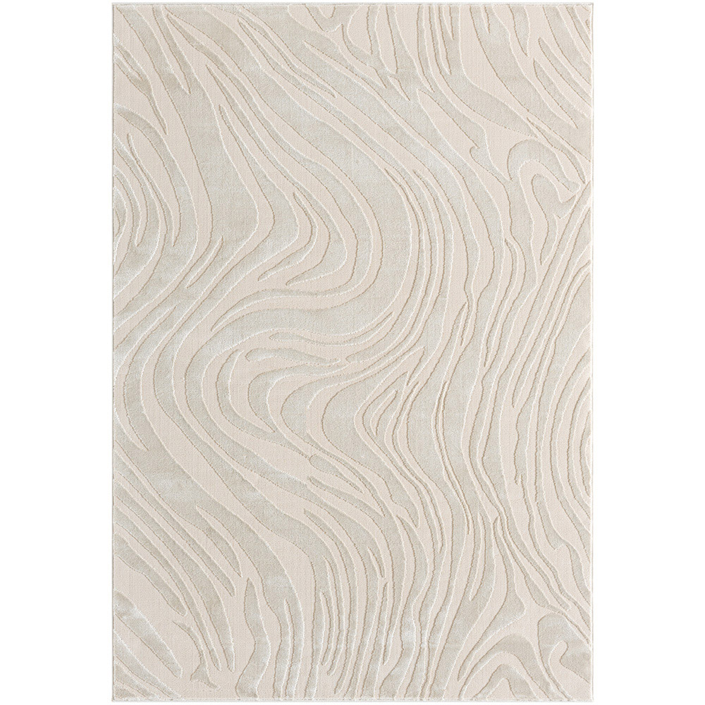 Desire Rugs Vellure Cream Metallic Sheen Marble Design Rug 200 x 290cm Image 1