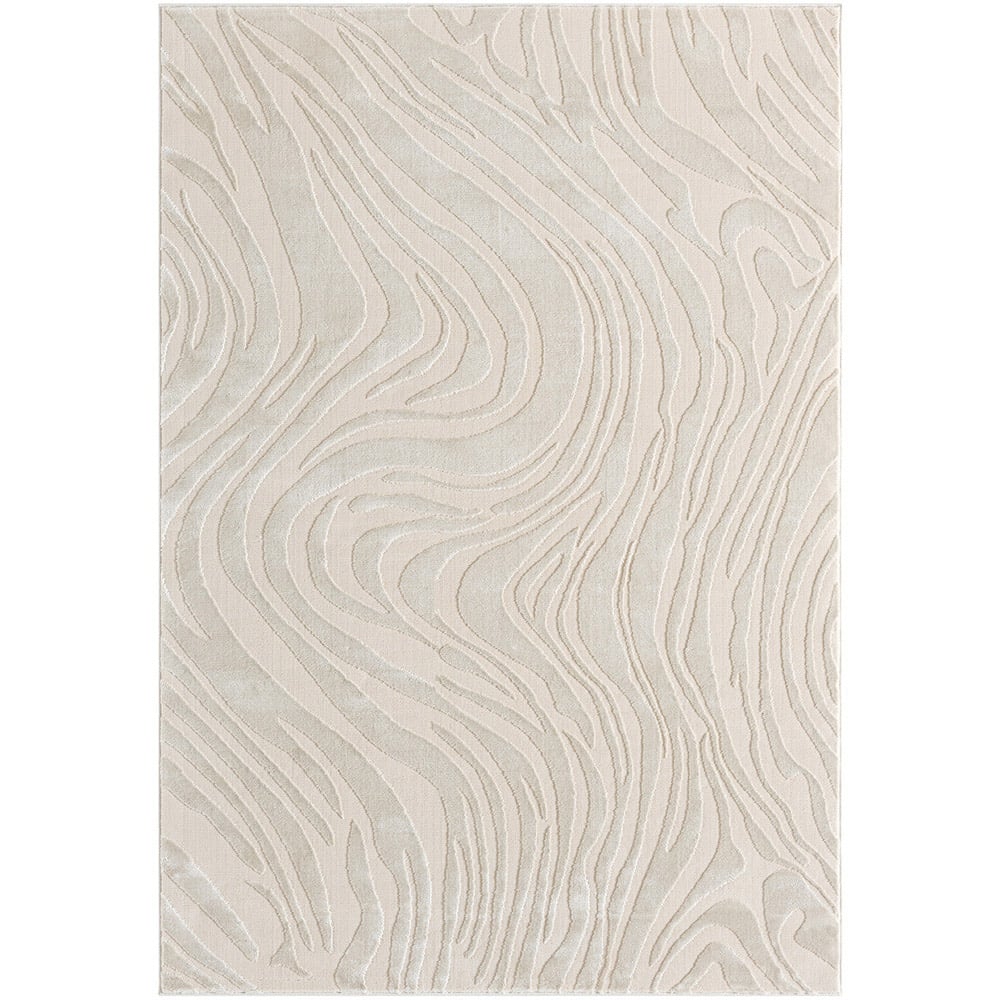 Desire Rugs Vellure Cream Metallic Sheen Marble Design Rug 160 x 230cm Image 1