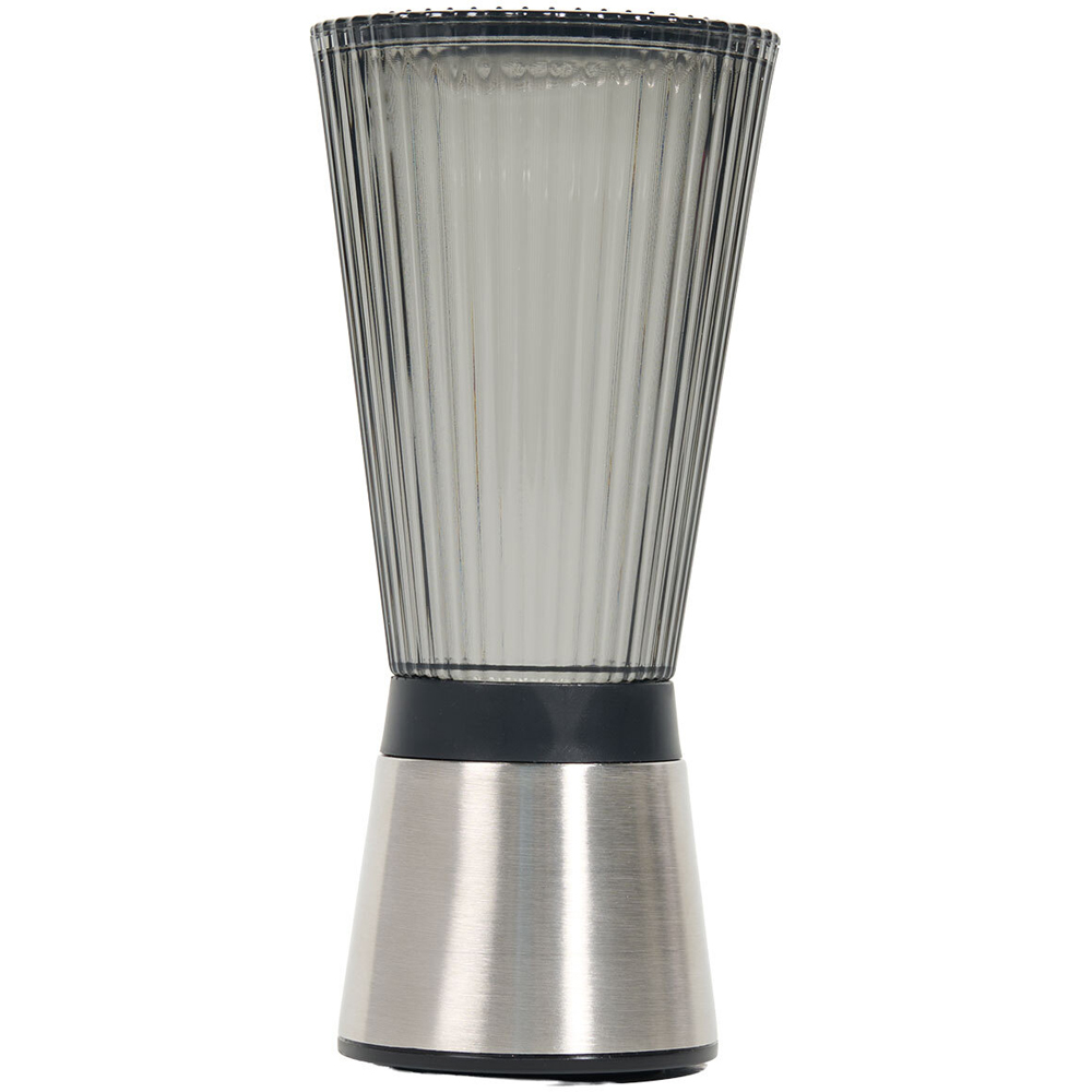 Smoked Ribbed Salt and Pepper Mill Grey Image 2