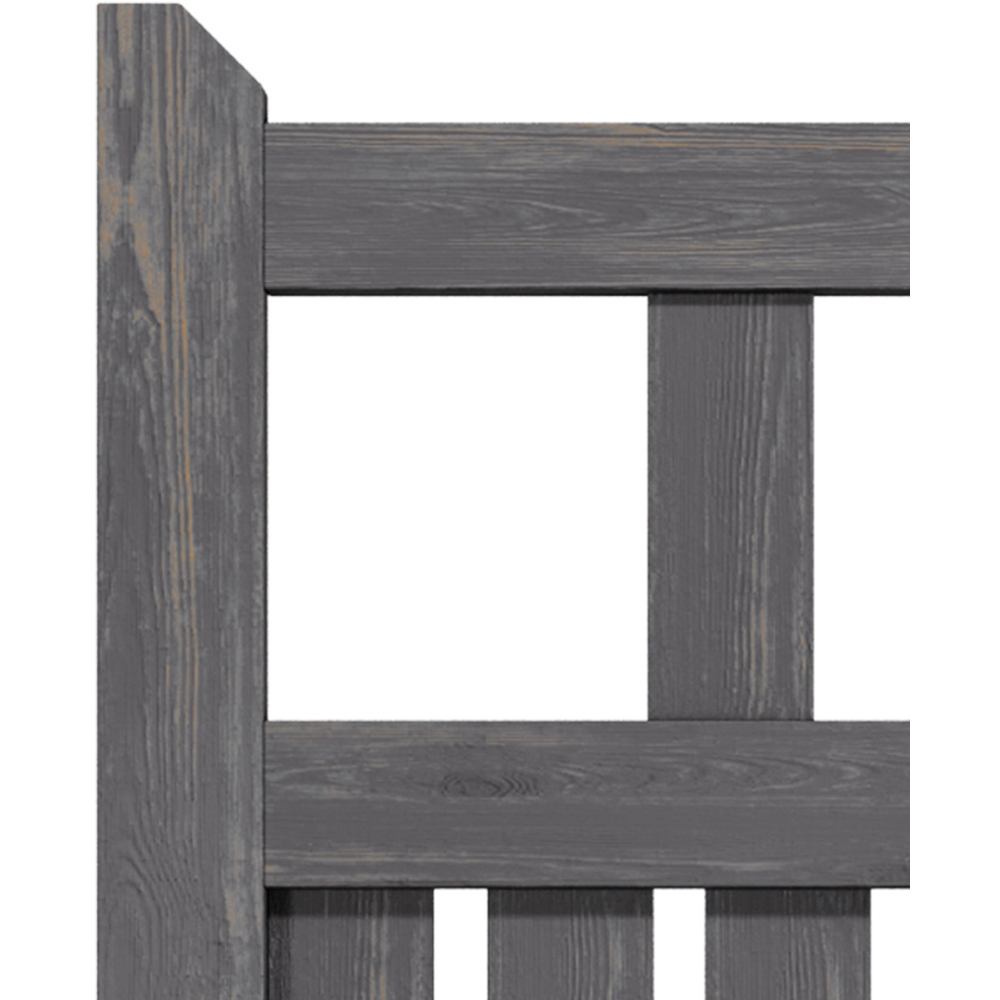 Living and Home Grey Wooden Garden Fence Door 76 x 120cm Image 4
