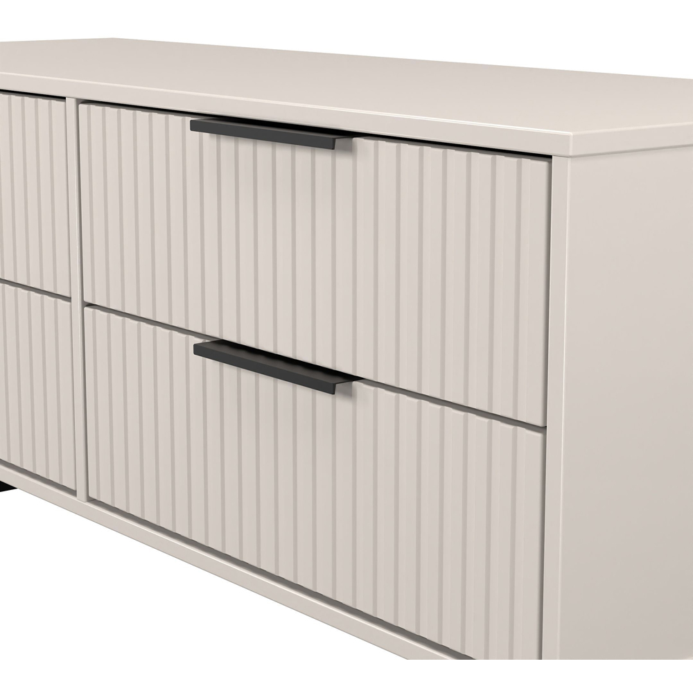 Crowndale Fluted 4 Drawer Kashmir Matt Bed Box Ready Assembled Image 5