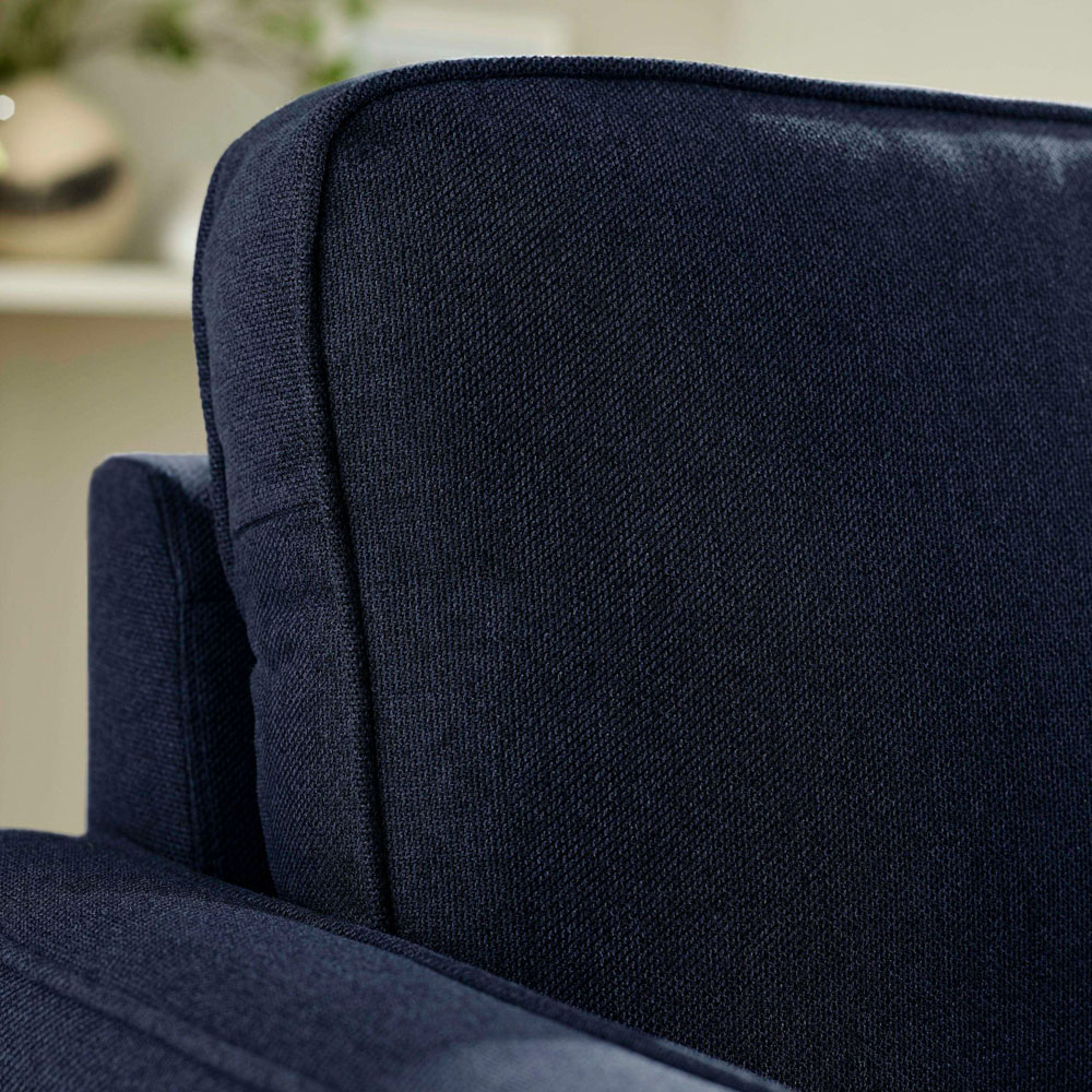 Julian Bowen Henrietta 2 Seater Deep Blue Linen Upholstered Sofa Image 7