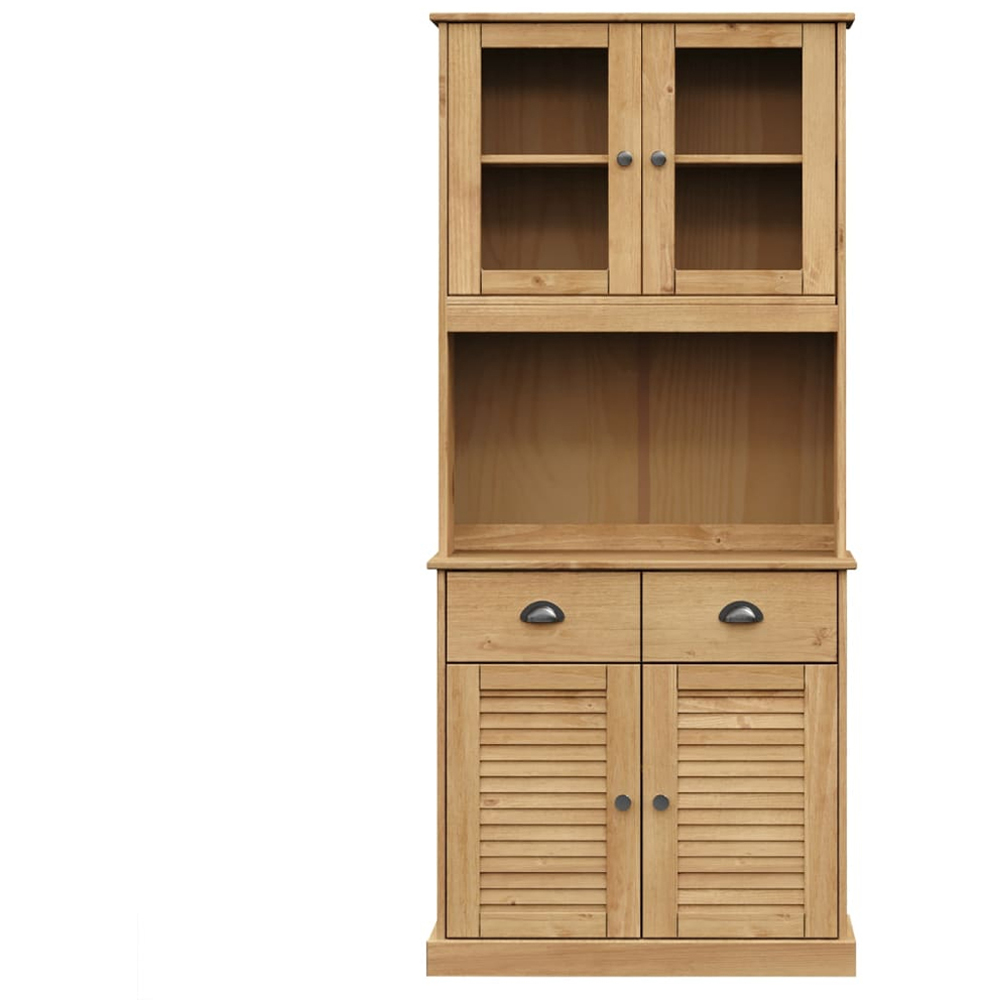 vidaXL Vigo 4 Door 2 Drawer Natural Highboard Image 5