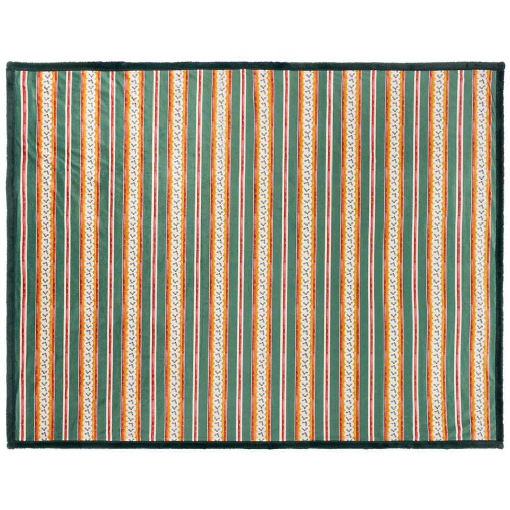 Furn All Wrapped Up Emerald and Red Velvet Faux Fur Reversible Throw 130 x 180cm Image 3