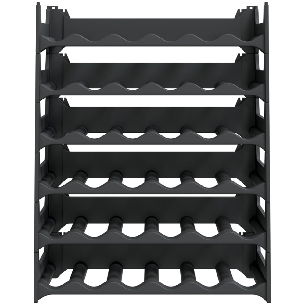 vidaXL 36 Bottle Anthracite Stackable Wine Rack Image 2