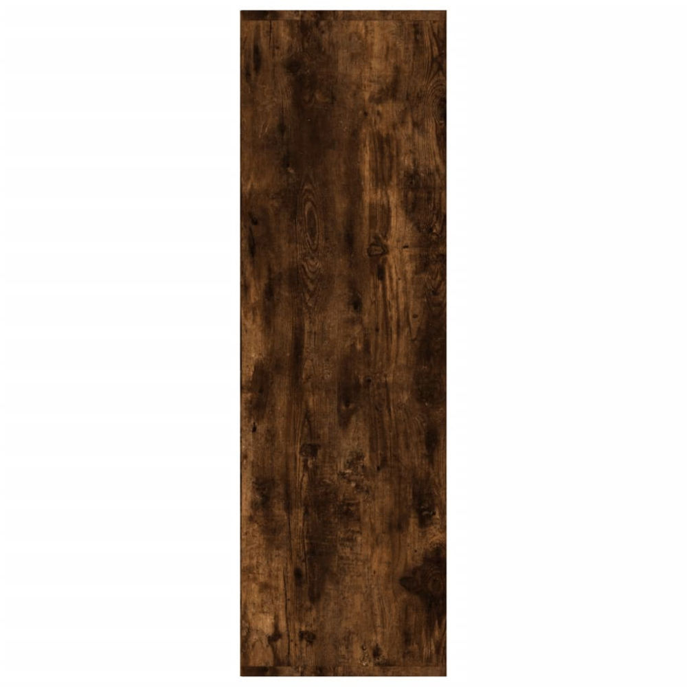 vidaXL 9 Shelf Smoked Oak Bookcase Image 4