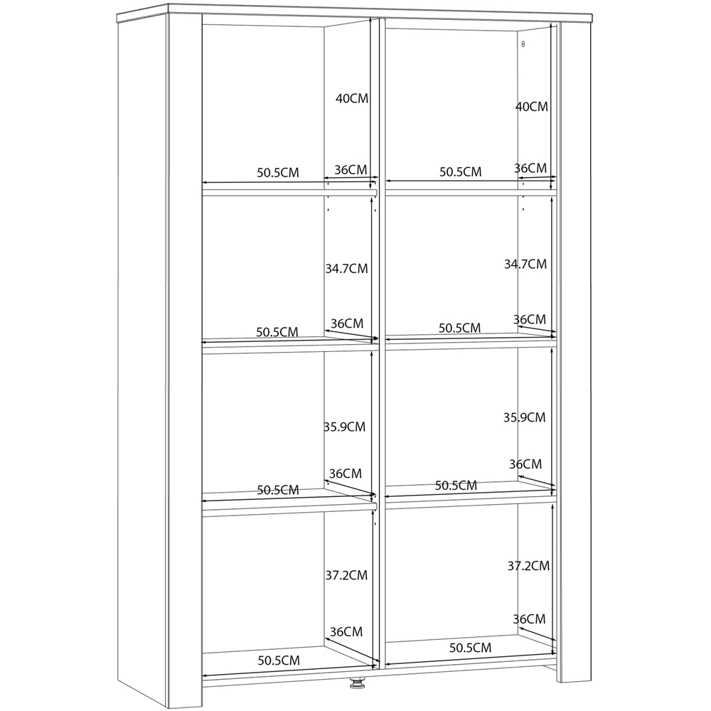 Florence Bohol 2 Door Navy Riviera Oak Display Cabinet Image 9