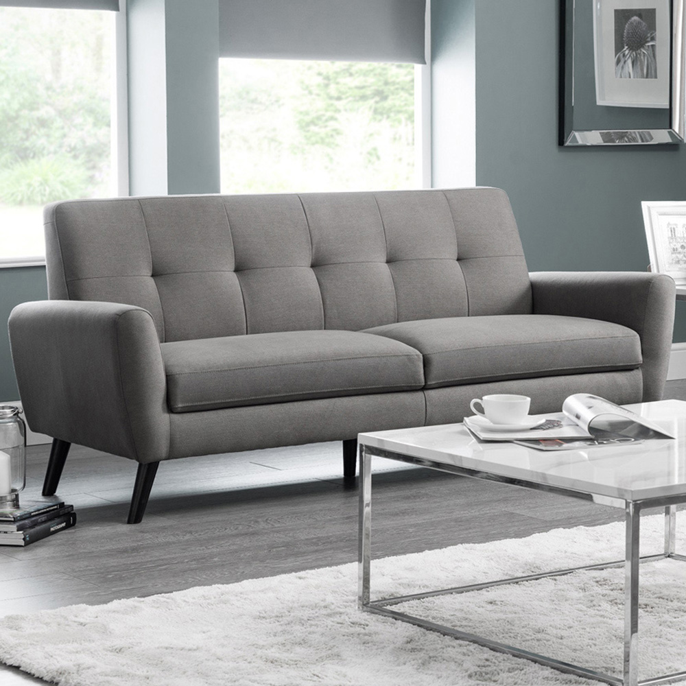 Julian Bowen Monza 2 Seater Grey Sofa Bed Image 1