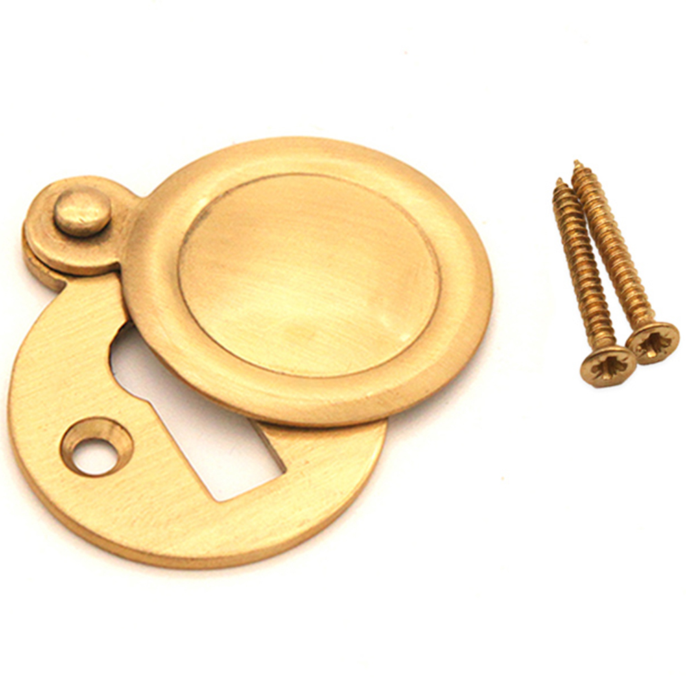 Spira Brass Victorian Satin Brass Covered Keyhole Image 2