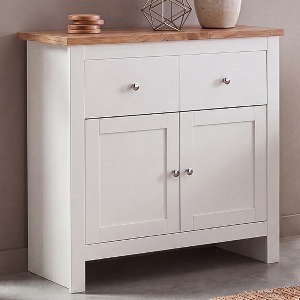 VIDA DESIGNS Arlington 2 Door 2 Drawer White Sideboard Image 1