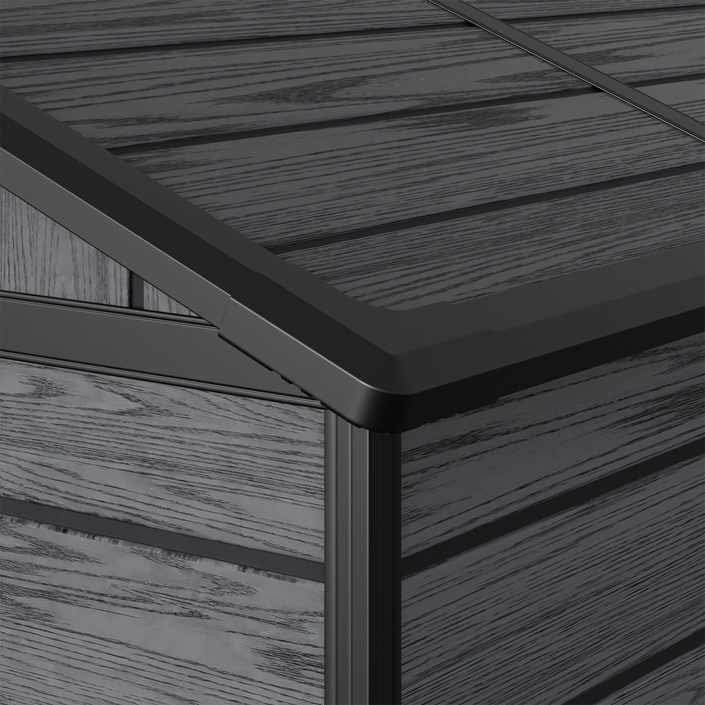 Living and Home 8 x 4ft Grey Garden Apex Roof Tool Shed Image 6