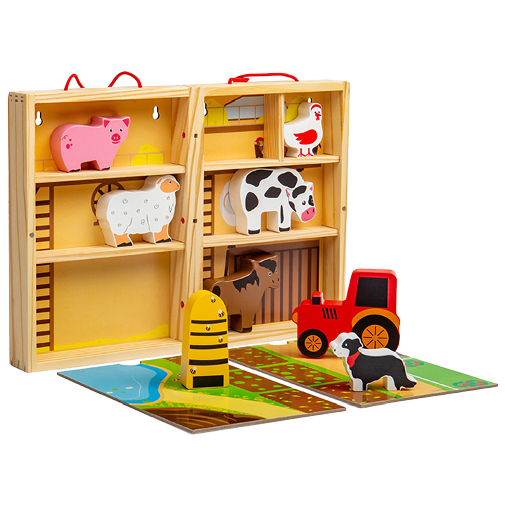 Bigjigs Toys Farm Animal Playbox Multicolour Image 1
