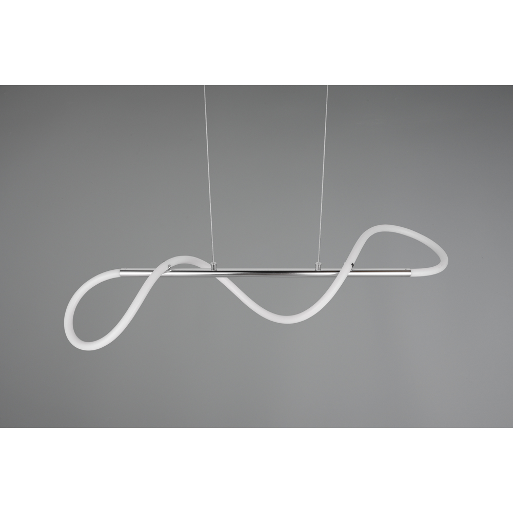 TRIO Argos Chrome and White LED Pendant Light Image 8