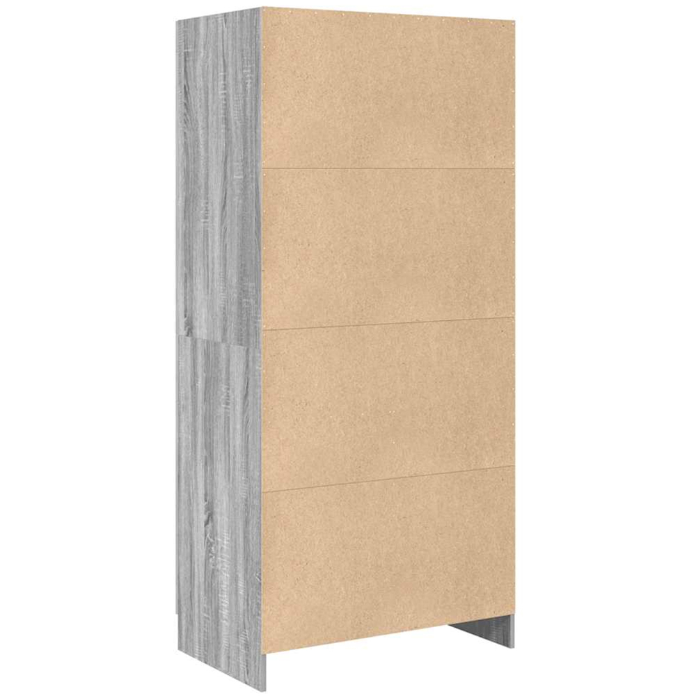 vidaXL 2 Door Grey Sonoma Wooden Wardrobe Image 7