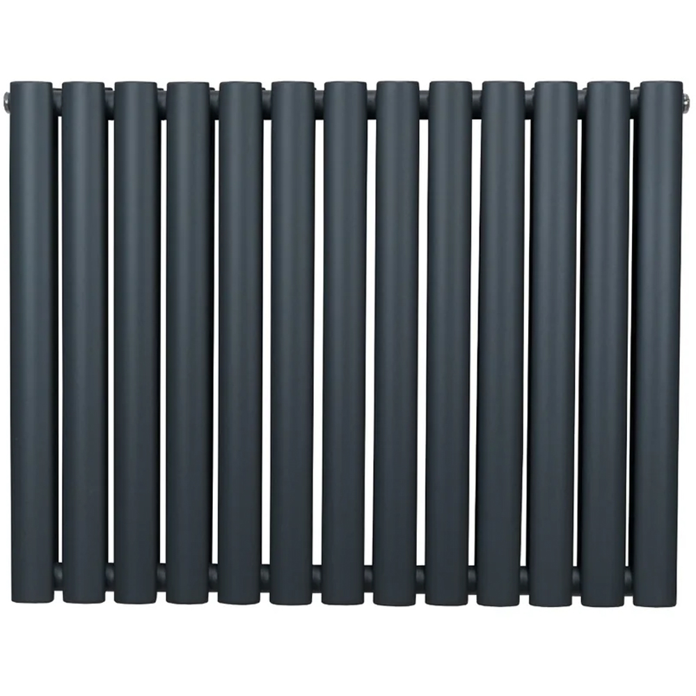 Monster Shop 3489BTU Anthracite Grey Oval Column Radiator 1600 x 780mm Image 1