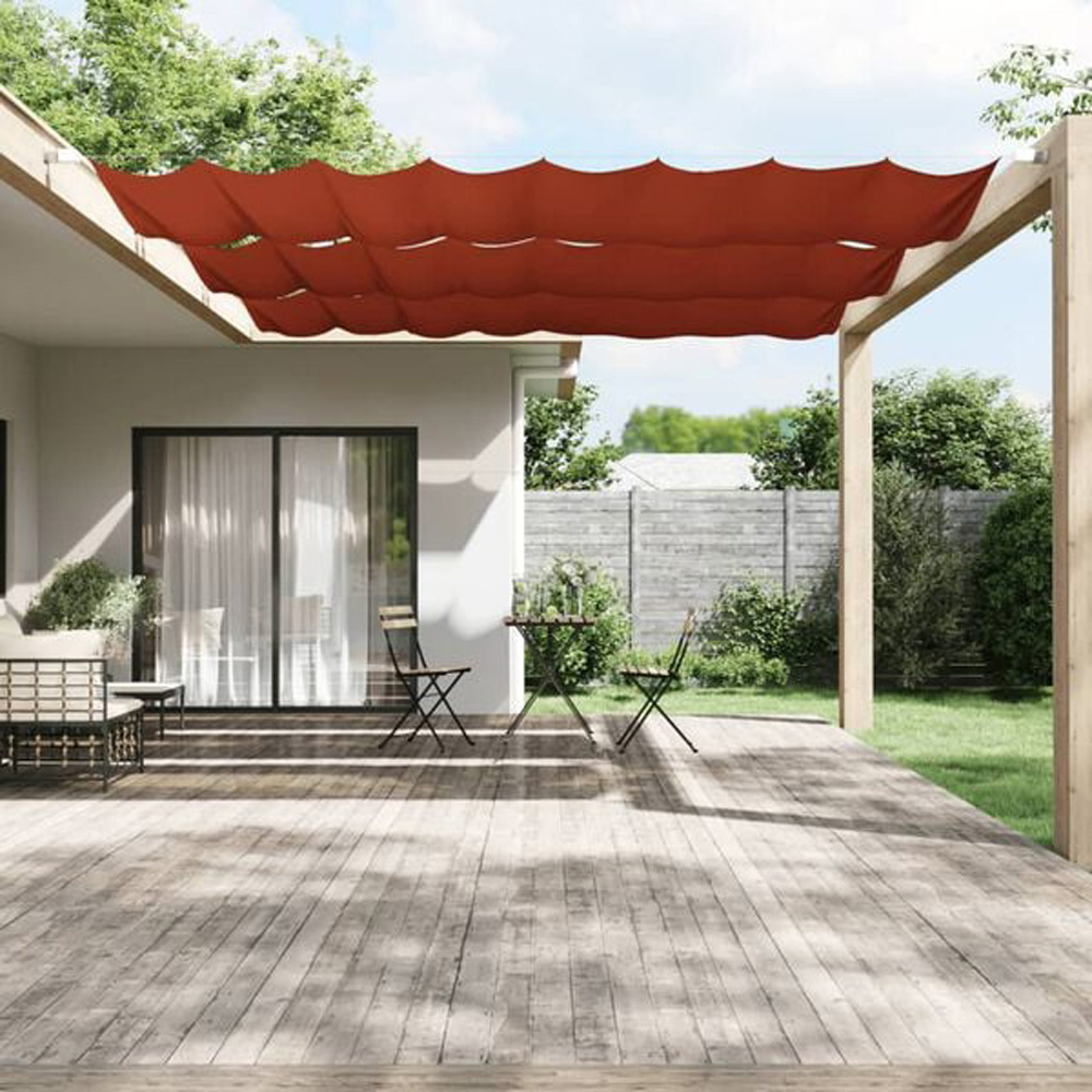vidaXL Red Oxford Fabric Vertical Awning 1.4 x 4.2cm Image 1