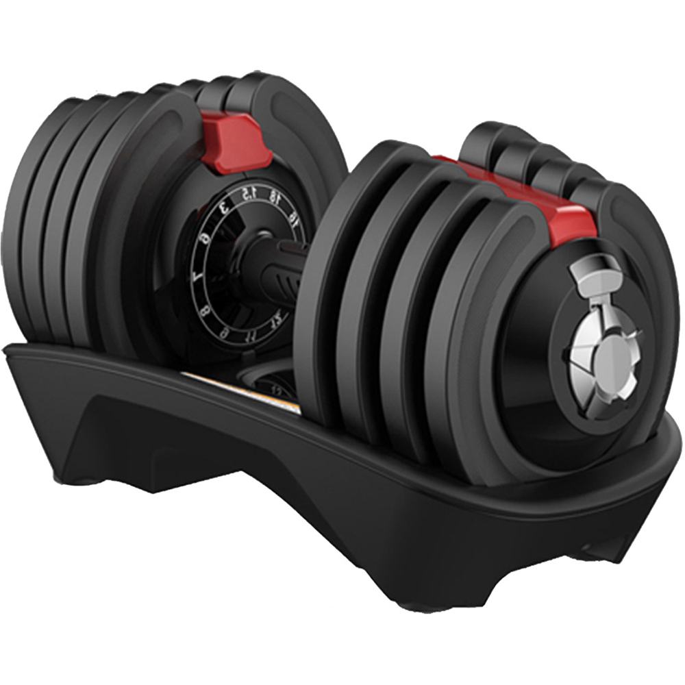 Strongology ELEMENT18 Home Fitness Black and Red Adjustable Dumbbell 1.5kg to 18kg Image 3