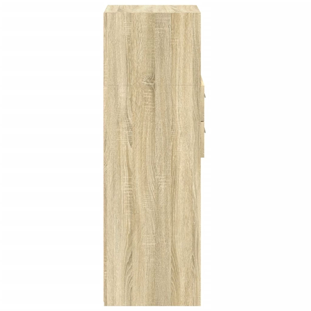 vidaXL 2 Drawer 3 Shelf Sonoma Oak Highboard Image 5