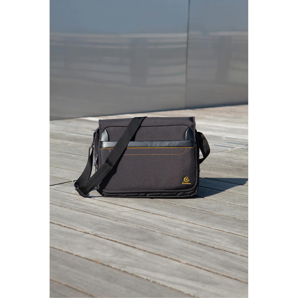 Exacompta Exactive 14 inch Black Lightweight Padded Laptop Messenger Bag Image 9