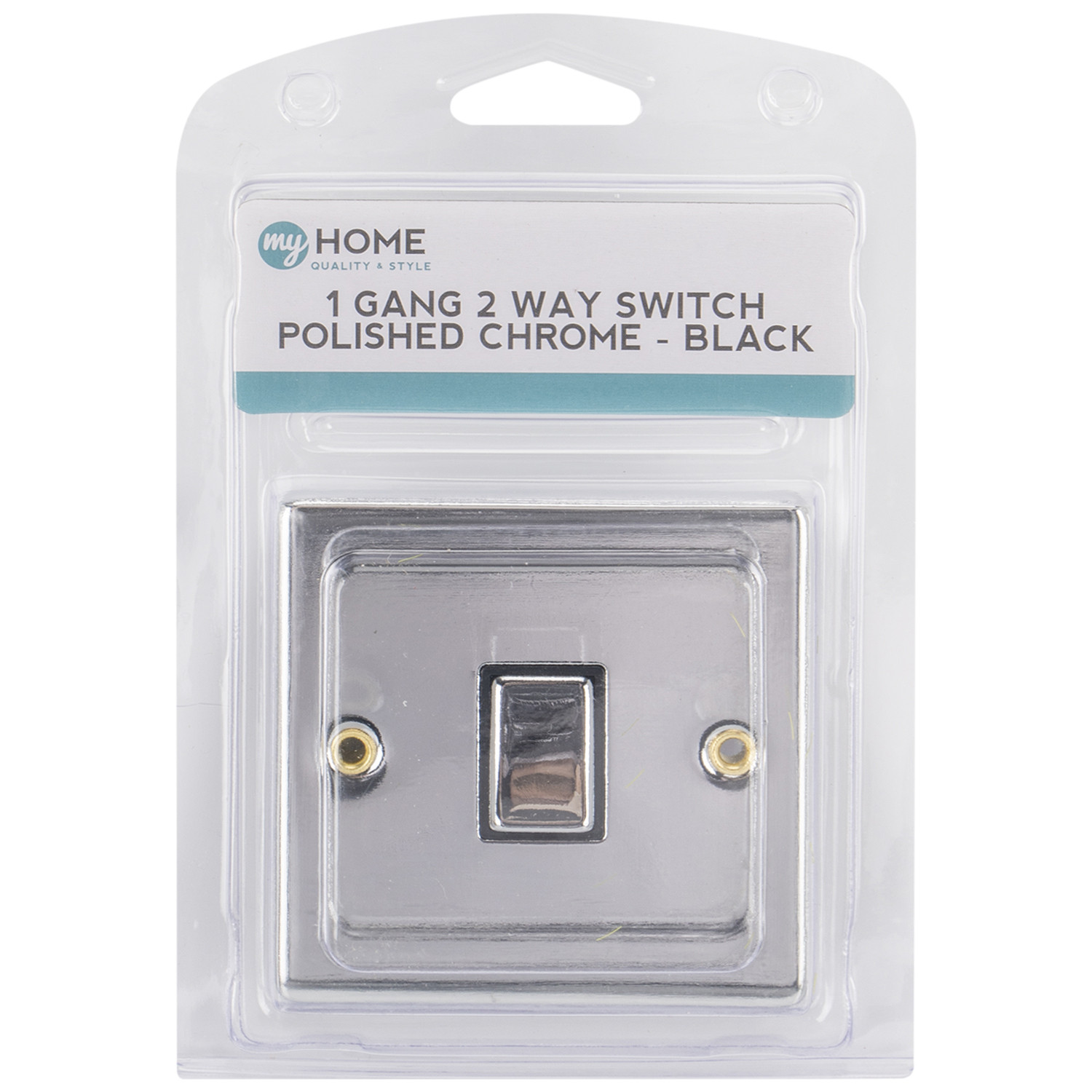 My Home 1 Gang 2 Way Polished Chrome Light Switch Image