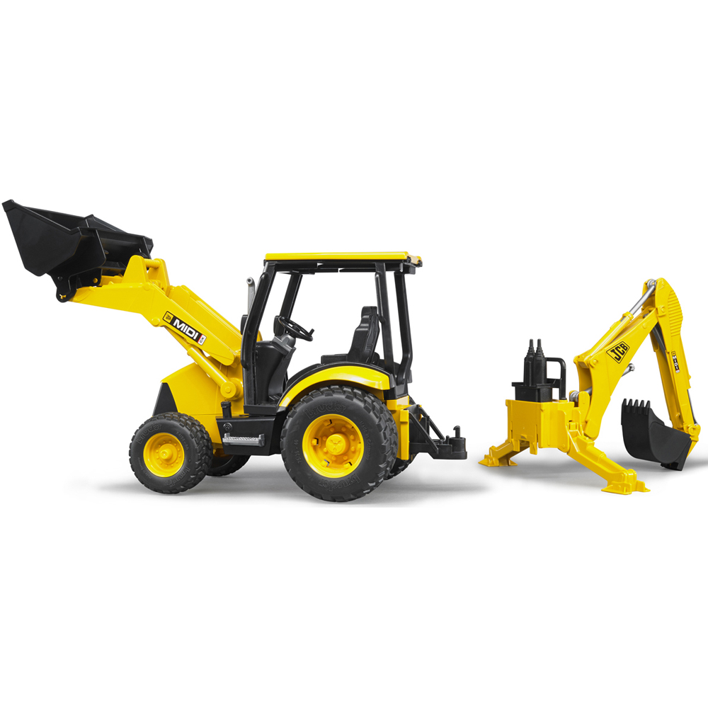 Bruder Kids JCB MIDI CX Backhoe Loader Playset Model Image 4