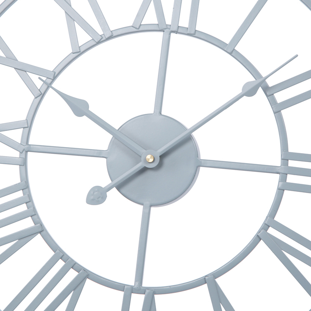 EOS Grey Skeleton Wall Clock with Roman Numerals 40cm Image 5