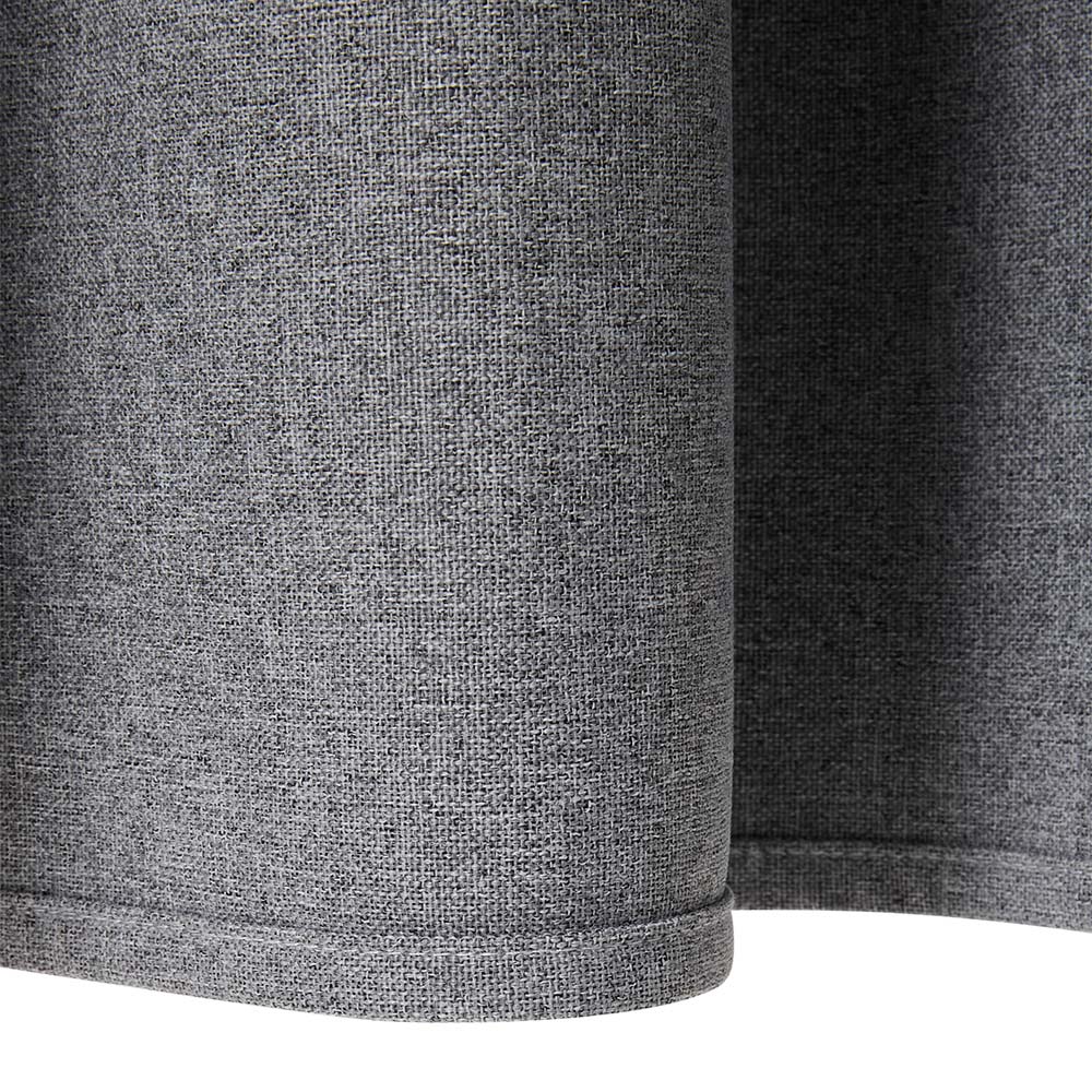 Living and Home Solid Grey Blackout Chenille Curtains 168 x 137cm Image 3
