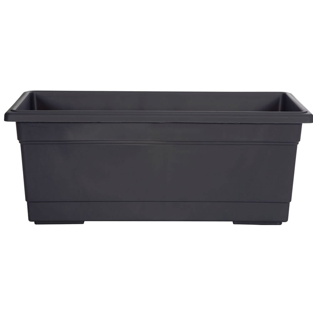 Wilko Black Milano Trough Planter 60cm Image