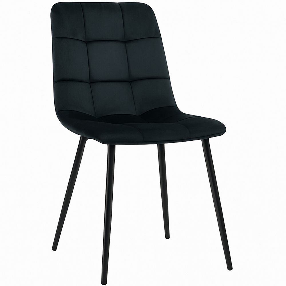 Kosy Koala 4 Seater Velvet Wooden Rectangular Dining Set with Bench Black Image 2