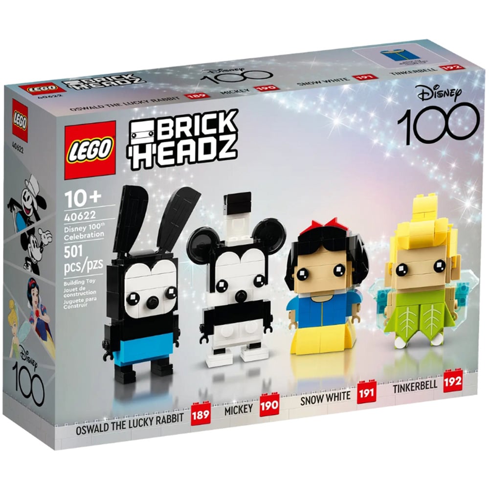 LEGO 40622 BrickHeadz Disney 100th Anniversary Celebration Building Toy Set Image 1
