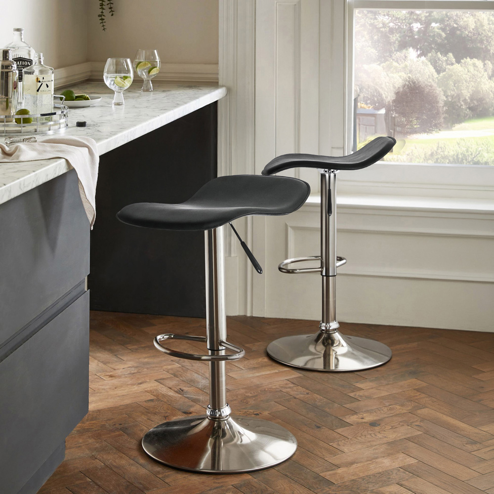 Dorel Ohio Black Leather Barstool Image 5