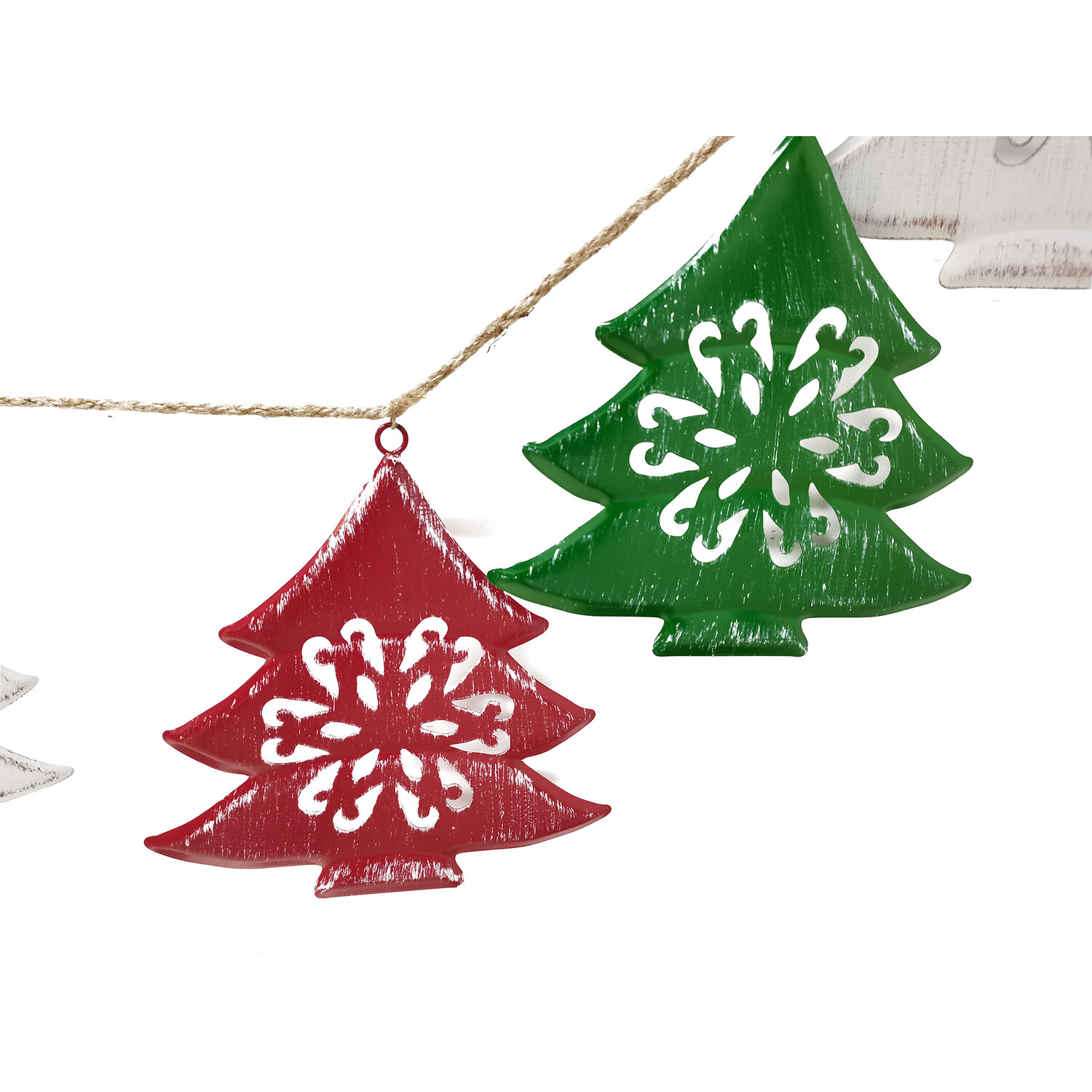 Christmas Tree Metal Garland Multicolour Image 4